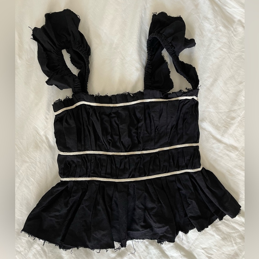 Free People | Claude Corset Top in Black size S